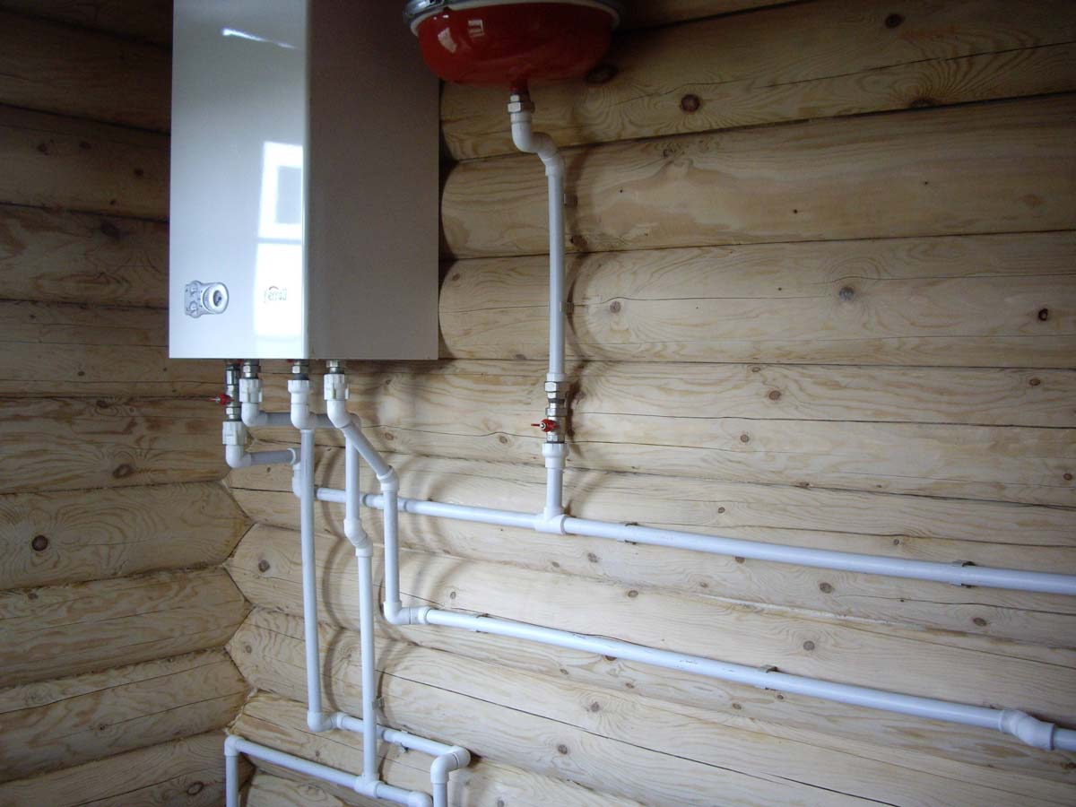 Установка настенного газового котла в частном доме